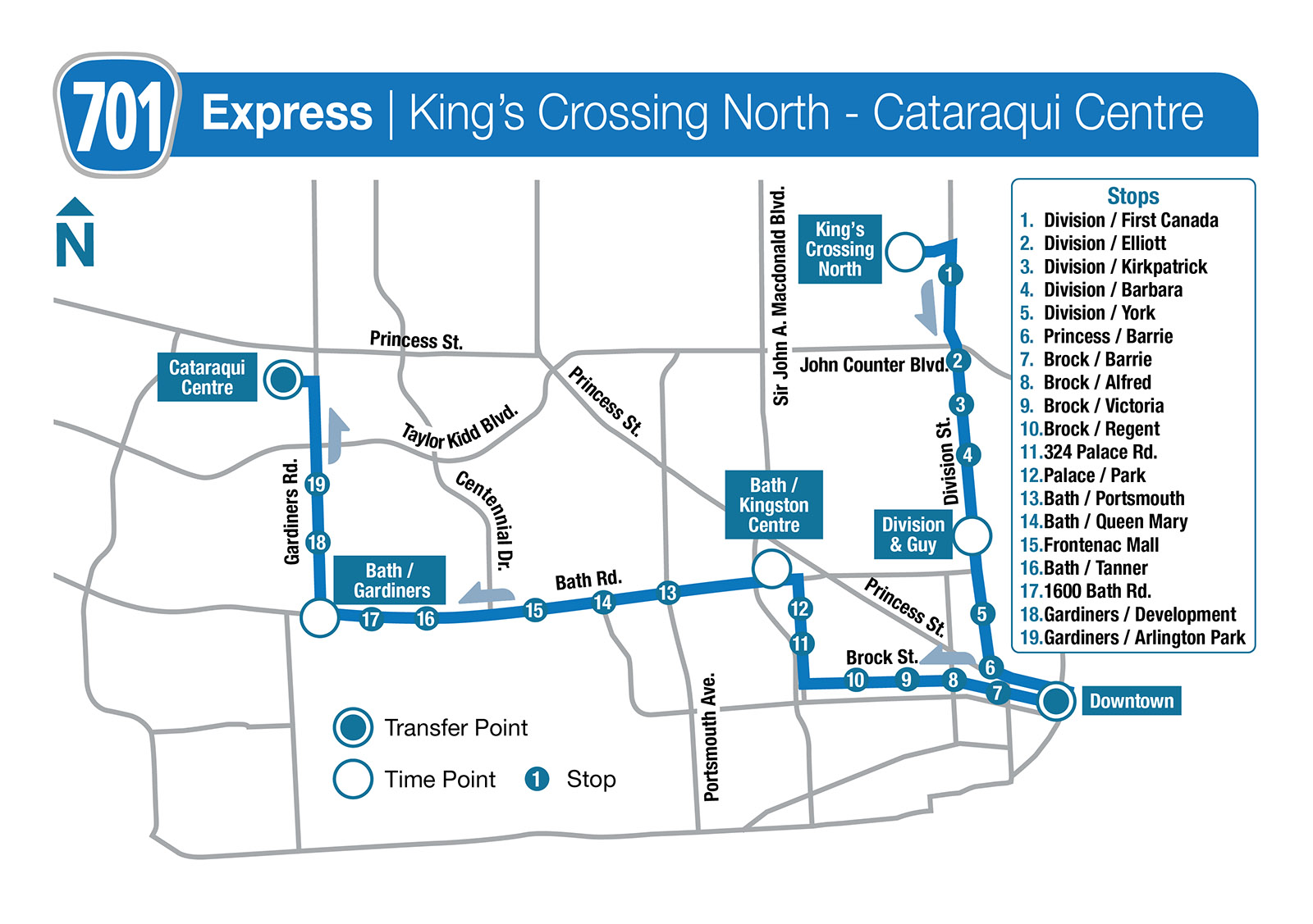 Route 701 Map - King's Crossing North - Cataraqui Centre