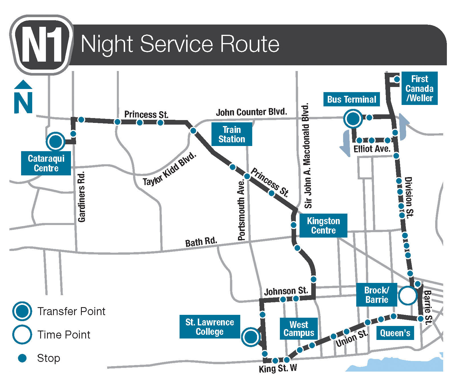 Map of Route N1