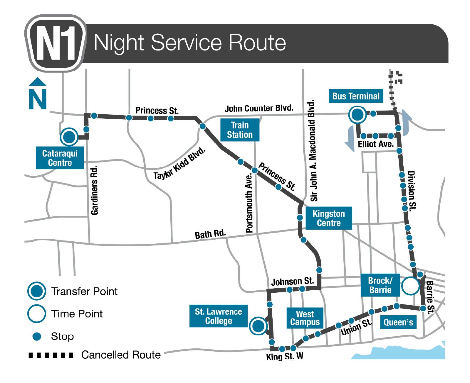 Snow map for Route N1