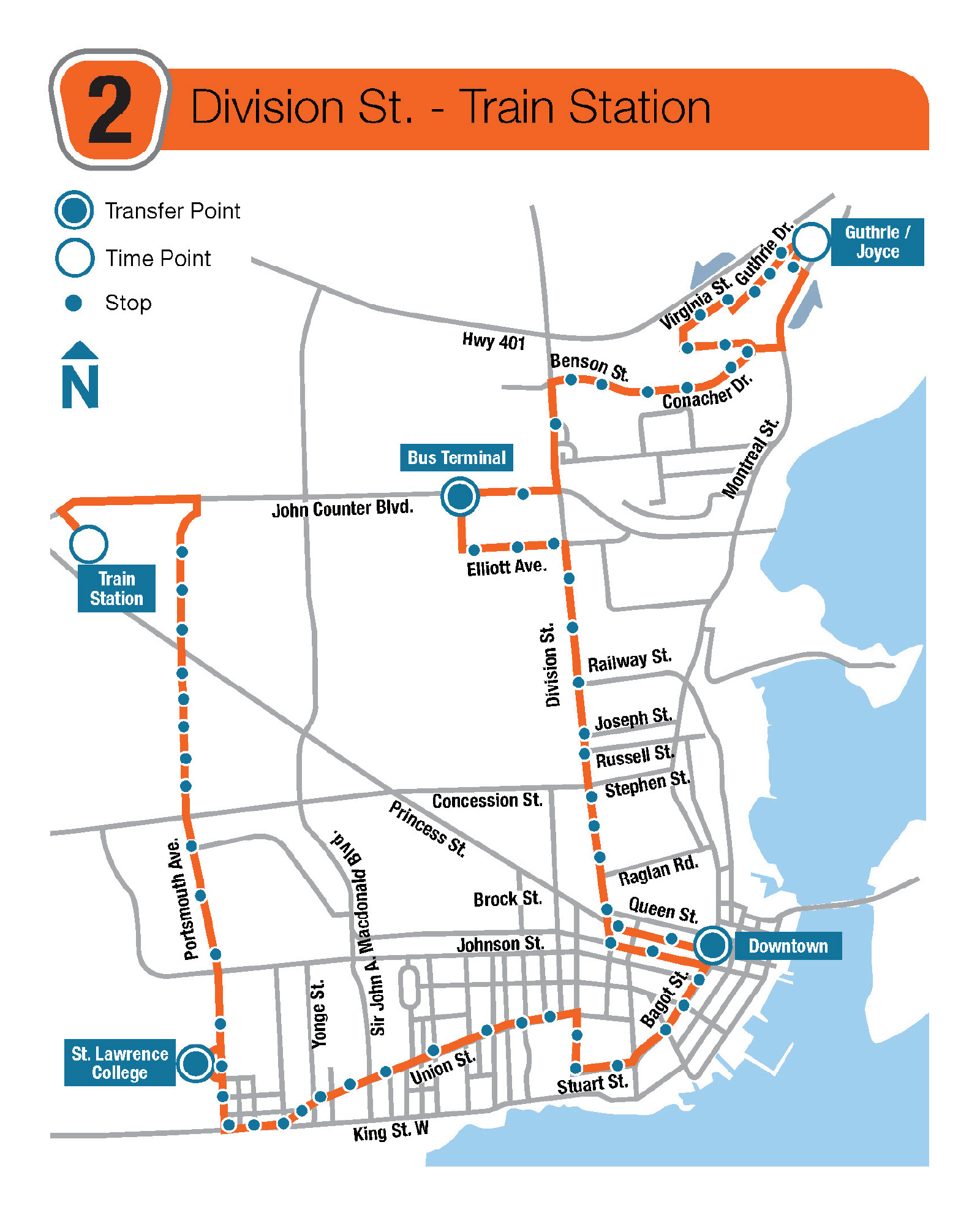 Route 2 Transit map